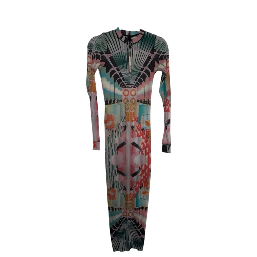 SKIMS Blue Long Sleeve Bodycon Dress